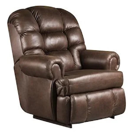 Casual Recliner with Rolled Arms